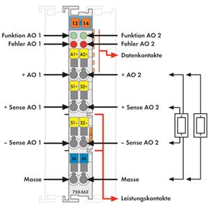 Miniatuur van Wago 750-562 WAG 2-KANAALS ANALOGE UITGANGS