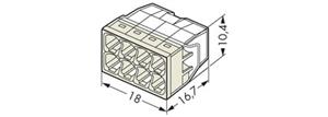 Wago lasklem 8-voudig 0,5-2,5mm2 per 50 stuks (2273-208)