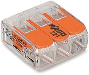 Miniatuur van Wago lasklem 3-voudig 4mm2 per 50 stuks (221-413)
