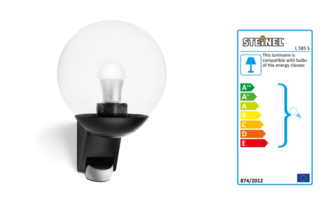 Miniatuur van STEINEL sensor buitenlamp L 585 S zwart (005535)