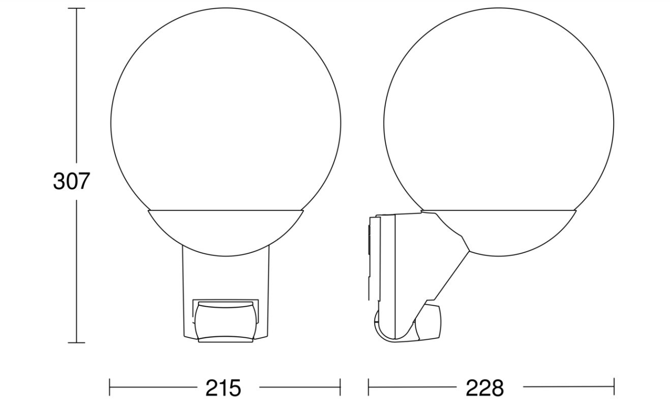 Miniatuur van STEINEL sensor buitenlamp L 585 S zwart (005535)
