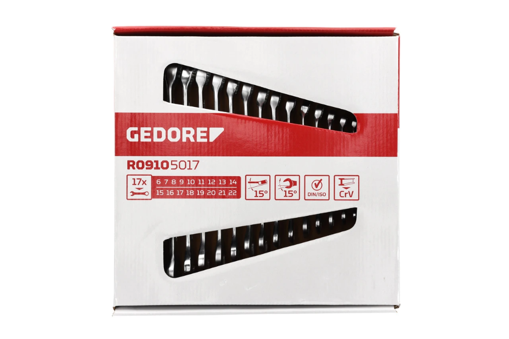 GEDORE RED ring steeksleutelset 6-22mm 17-delig (R09105017)