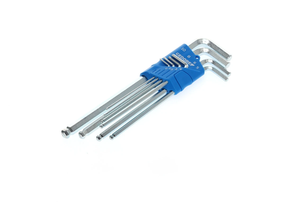 Miniatuur van GEDORE inbussleutelset haaks met kogelkop 2-10mm 8-delig (H 42 KEL-88)