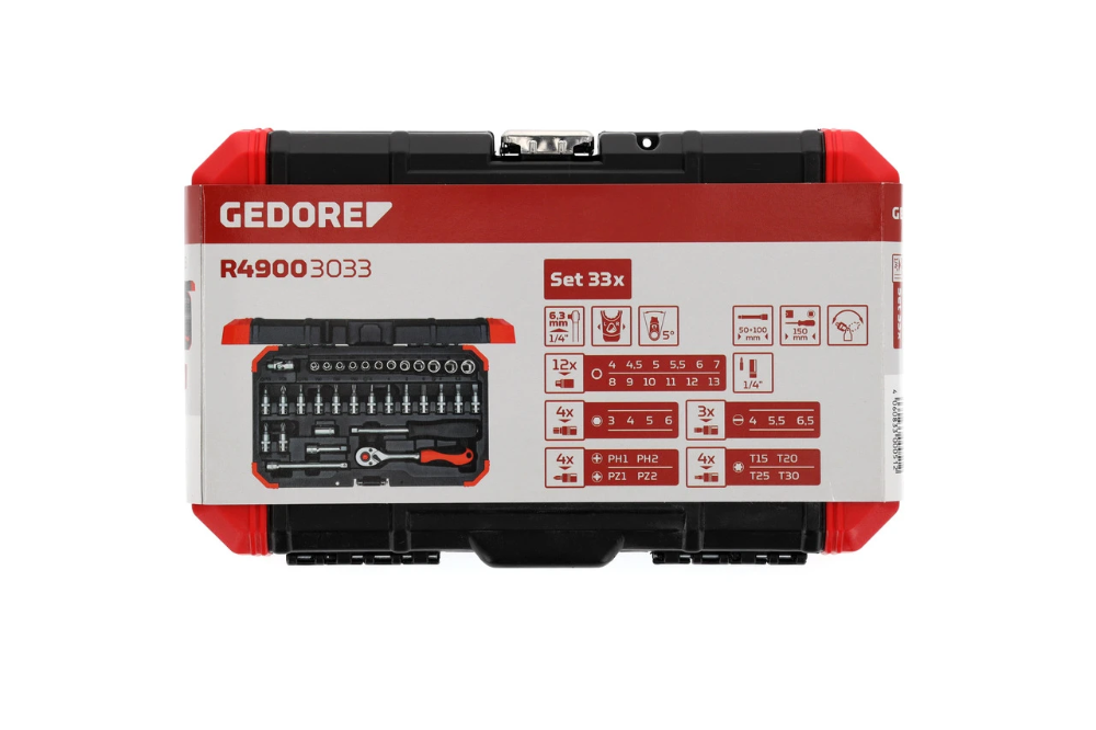 GEDORE RED dopsleutelset 1/4" 4-13mm 33-delig (R49003033)