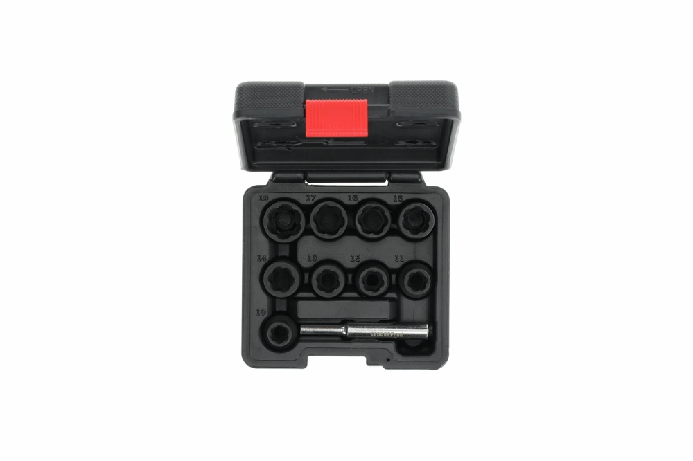 GEDORE RED doppenset voor beschadigde schroeven en bouten 1/2" 10-19mm 10-delig (R68003010)