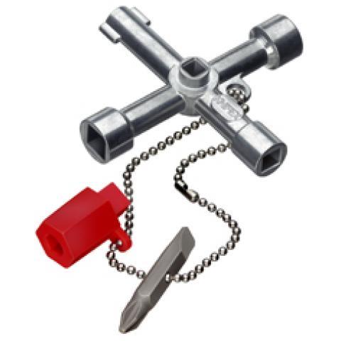 KNIPEX universele schakelkastsleutel 76mm incl. bit en adapter (001103)