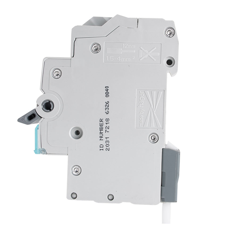 Miniatuur van Hager installatieautomaat 1-polig+nul 20A B-kar 4,5kA (MHN520)