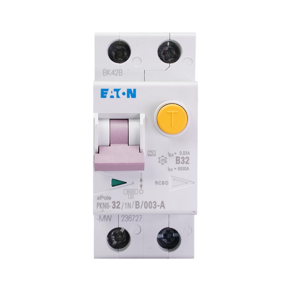 Miniatuur van Eaton aardlekautomaat 1-polig+nul 32A B-kar (236727)