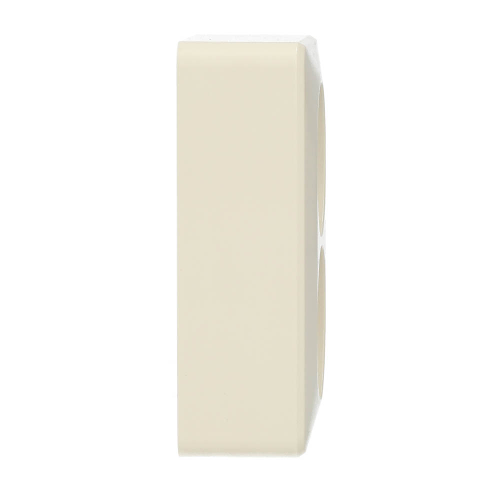 Miniatuur van JUNG AP600 opbouw wandcontactdoos tweevoudig zonder randaarde - crème wit (6010 A)