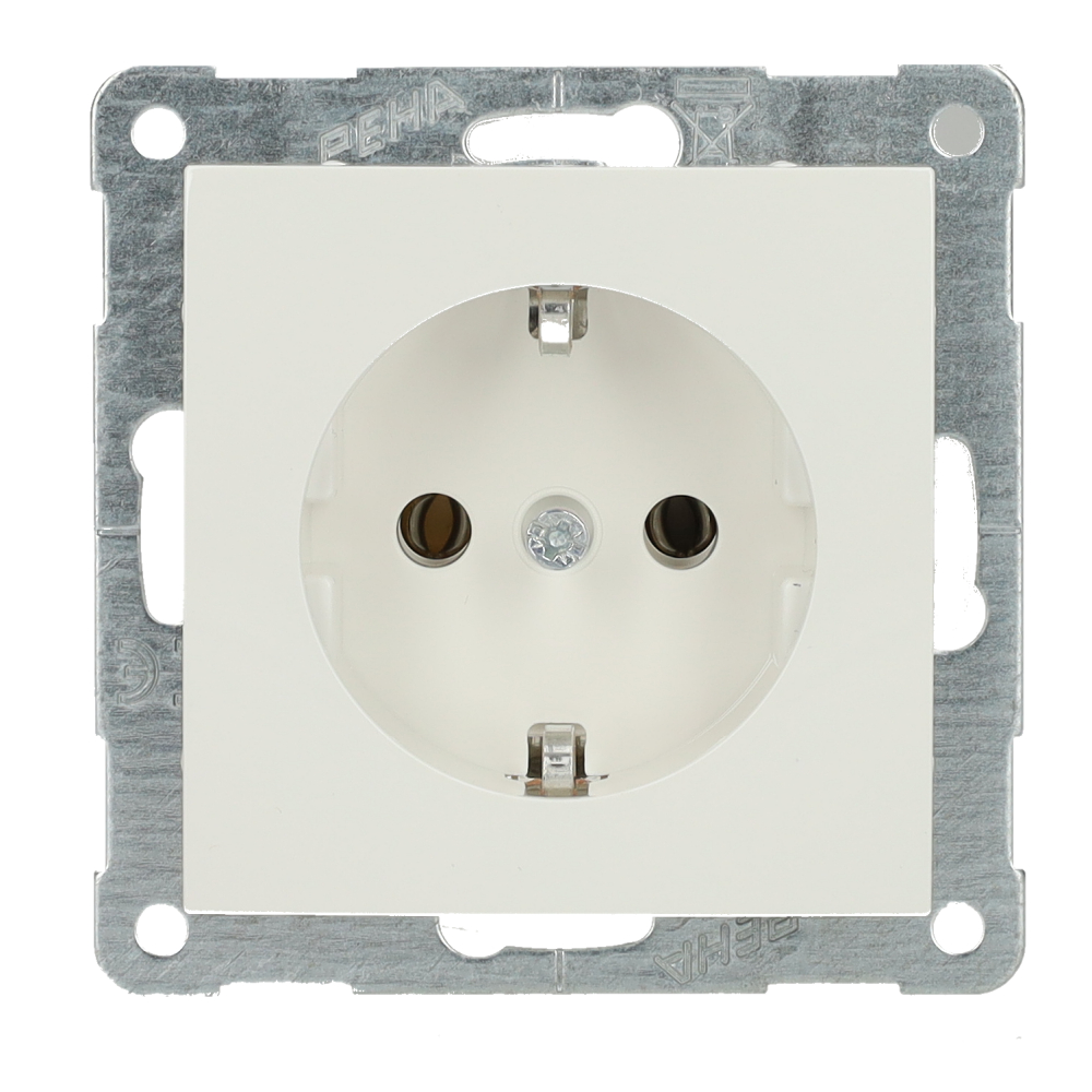 Miniatuur van PEHA stopcontact met randaarde - Badora levend wit (D 11.6511.02)
