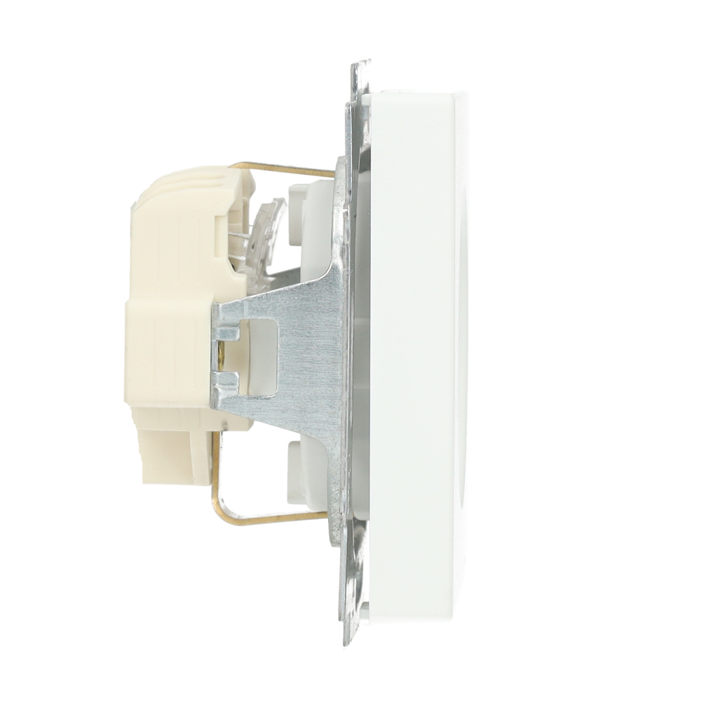 Miniatuur van ABB Busch-Jaeger wandcontactdoos inbouw met randaarde zonder bevestigingsklauwtjes 1-voudig - future linear studiowit mat (20 EUCR-884-503)