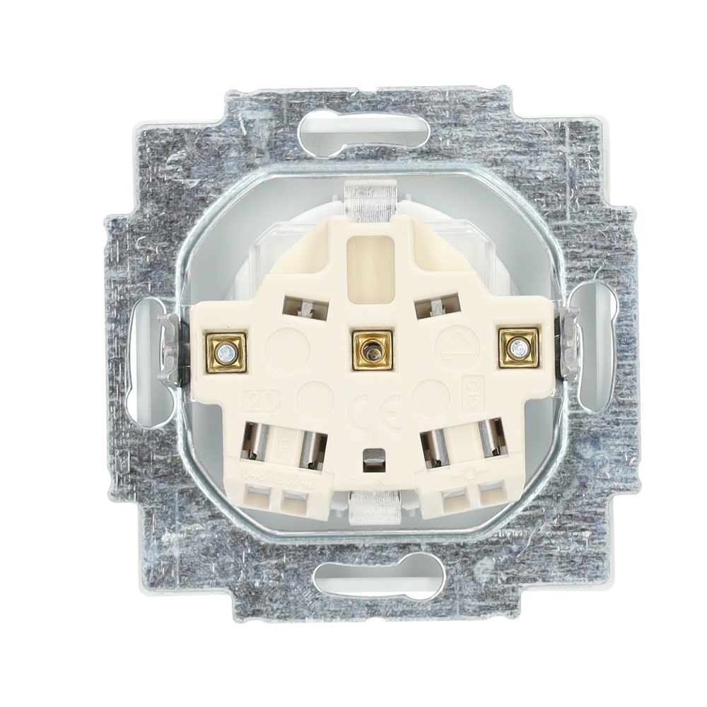Miniatuur van ABB Busch-Jaeger wandcontactdoos inbouw met randaarde 1-voudig - future linear studiowit mat (20 EUCKS-884)