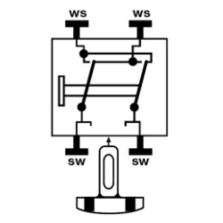 Miniatuur van JUNG sokkel inbouw kruisschakelaar (507EU)