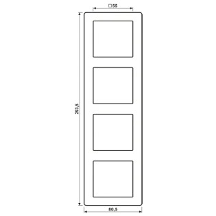 Miniatuur van JUNG afdekraam 4 voudig - as500 alpin wit (AS584WW)