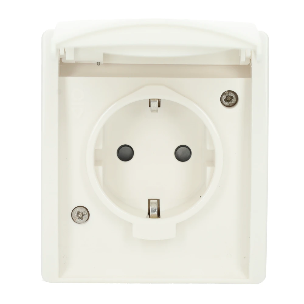 ABB Busch-Jaeger wandcontactdoos met randaarde - Ocean alpin wit (20 EBW-54)