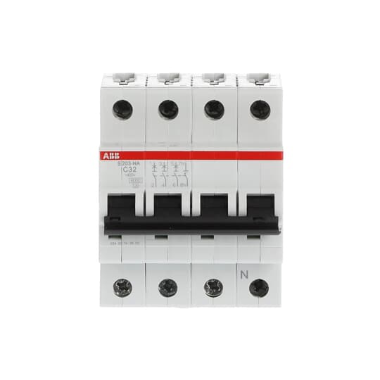 ABB automaat 3-polig+nul 32A C-curve (S203-C32NA)