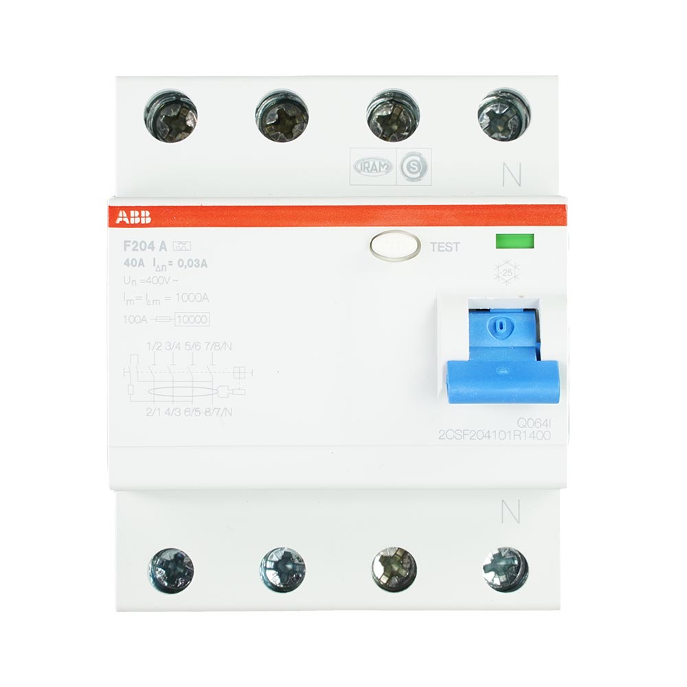 Miniatuur van ABB aardlekschakelaar 4p 40A 30mA (F204 A-40/0.03)