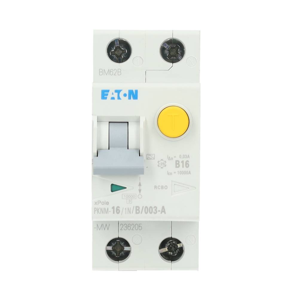 Eaton aardlekautomaat 1-polig+nul 16A B-kar 30mA (236205)