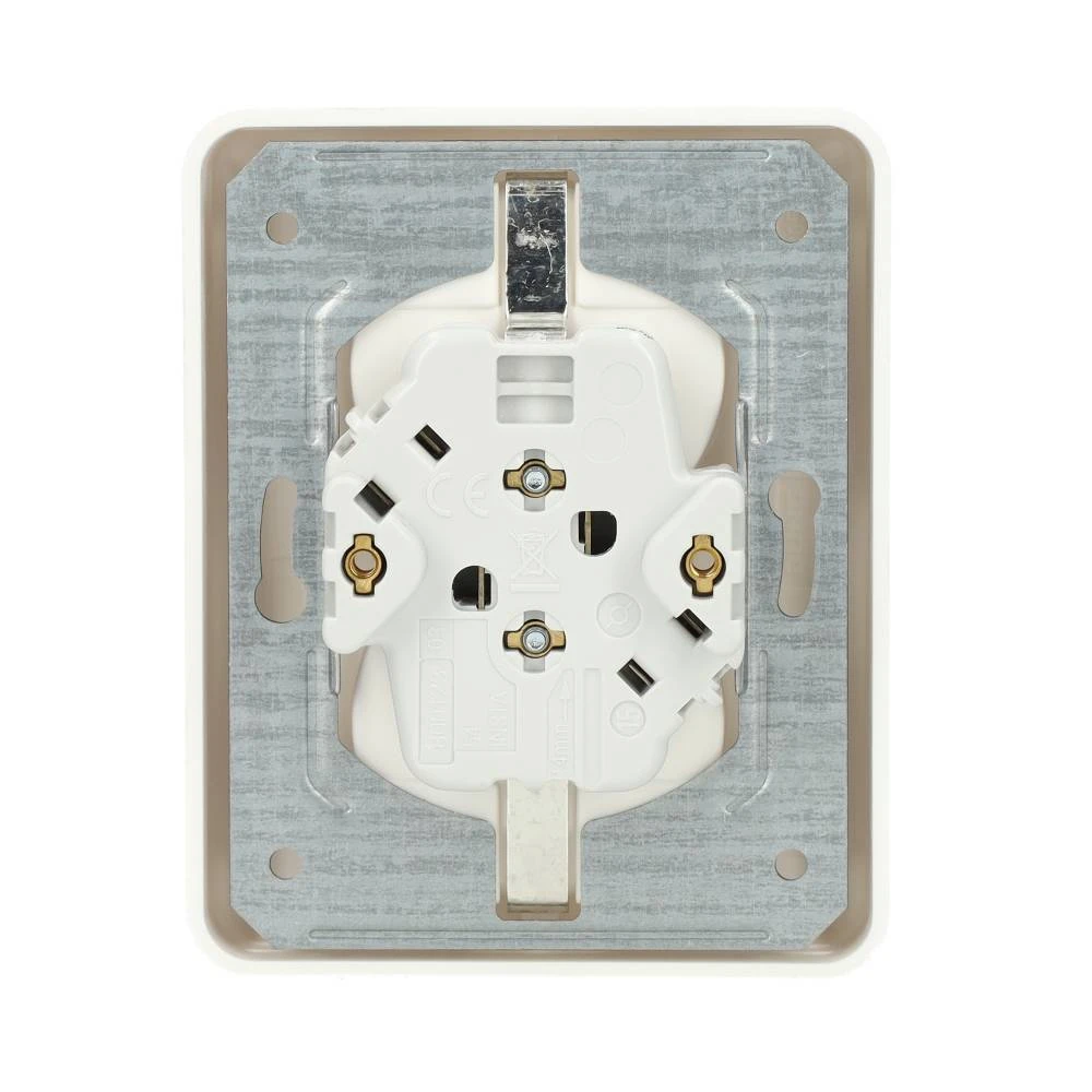 Miniatuur van JUNG stopcontact 2-voudig met randaarde 16A 250V - CD500 alpin wit (CD5020NWW)