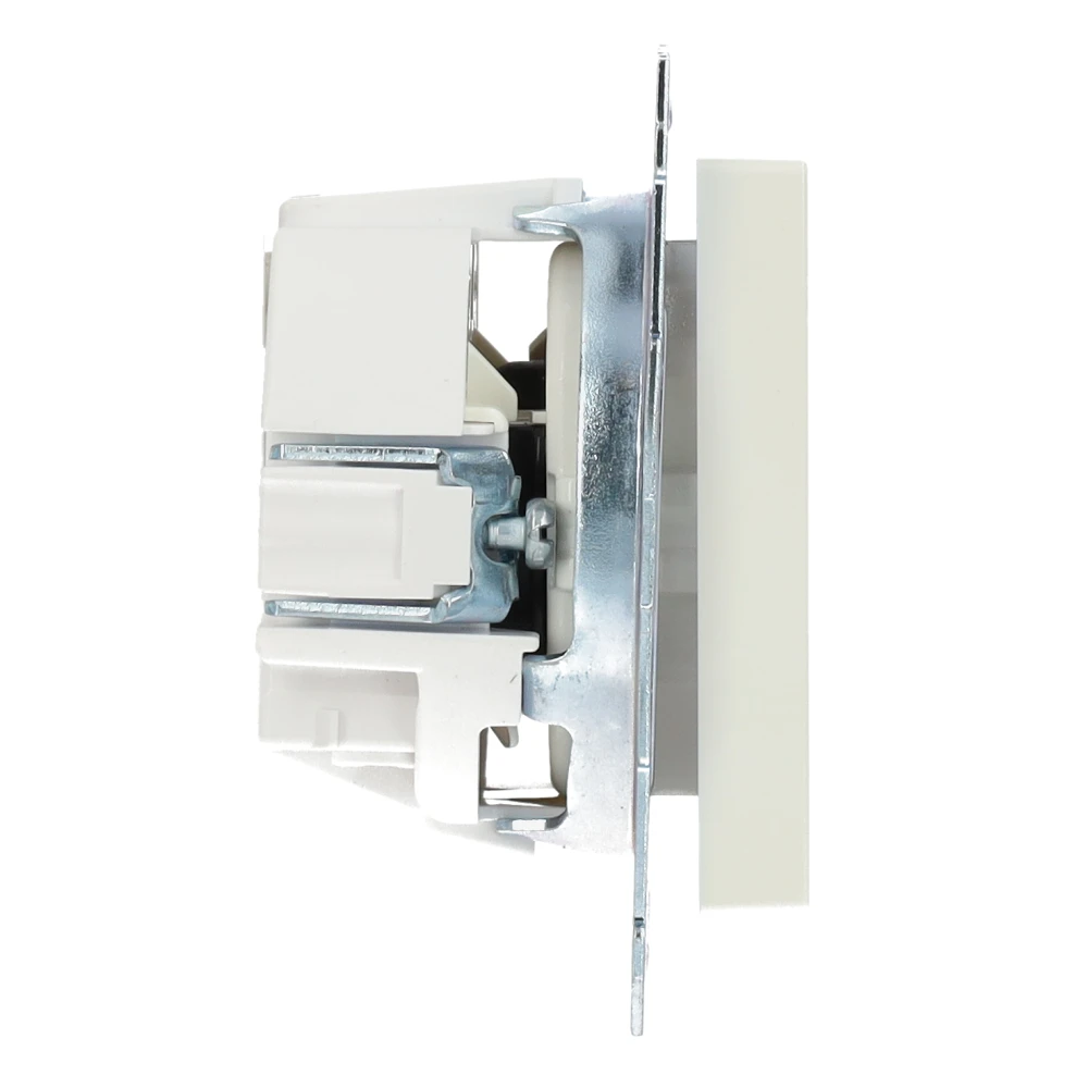 Miniatuur van Schneider-Merten SCHUKO wandcontactdoos systeem M met kinderbeveiliging - polarwit (MTN2300-0319)