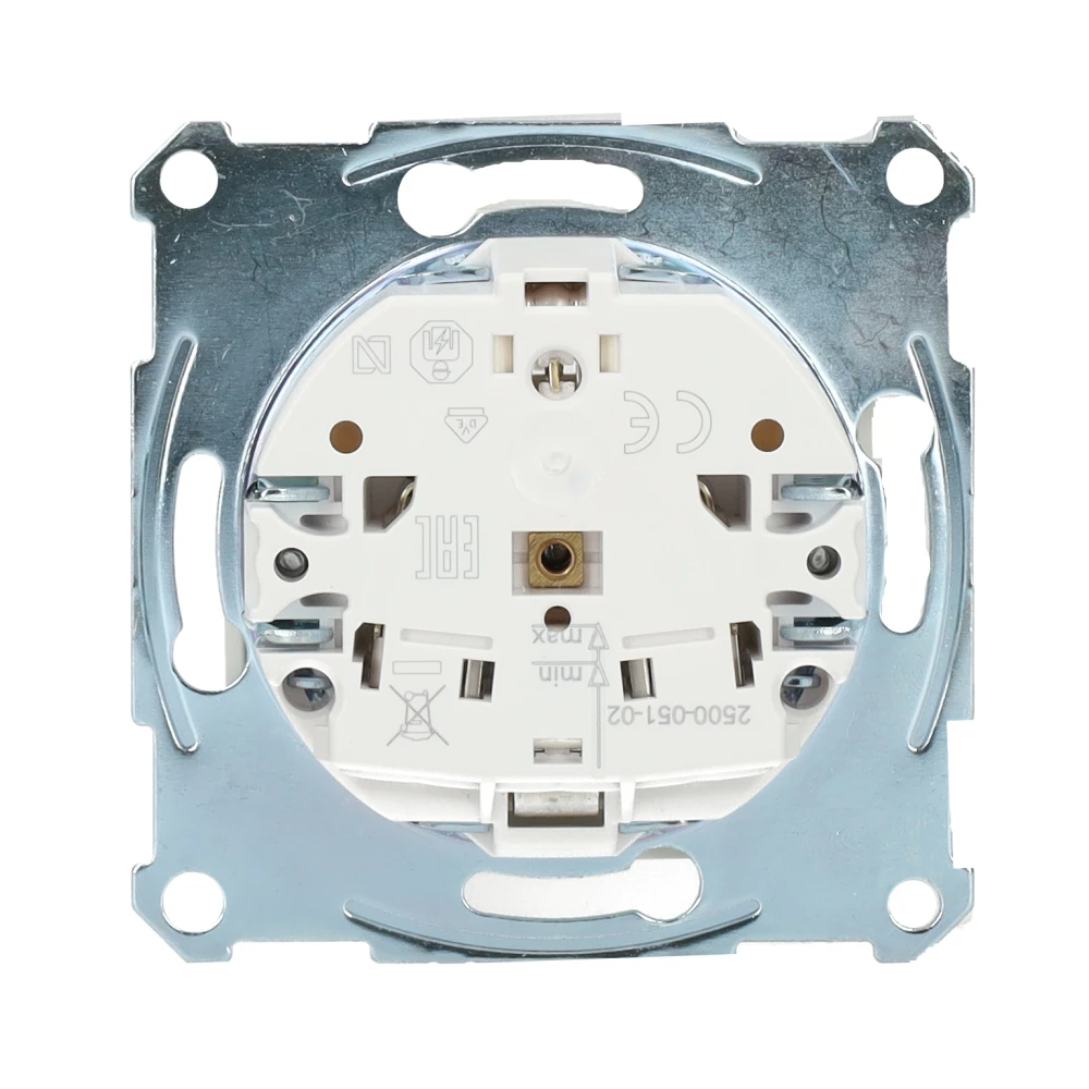 Miniatuur van Schneider-Merten SCHUKO wandcontactdoos systeem M met kinderbeveiliging - polarwit (MTN2300-0319)