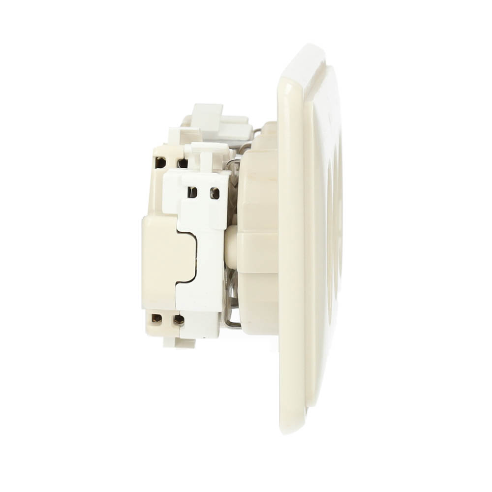 Miniatuur van PEHA stopcontact 3-voudig met randaarde geschikt voor wandgoot - Standaard crème wit (00496211)