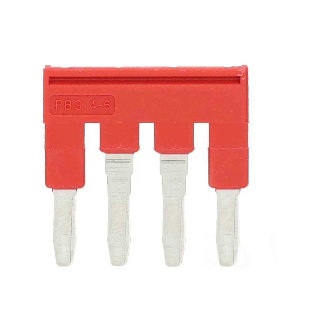 Phoenix Contact doorverbindingsbrug voor rijgklem 4-polig 6,2 mm - rood (FBS 4-6)