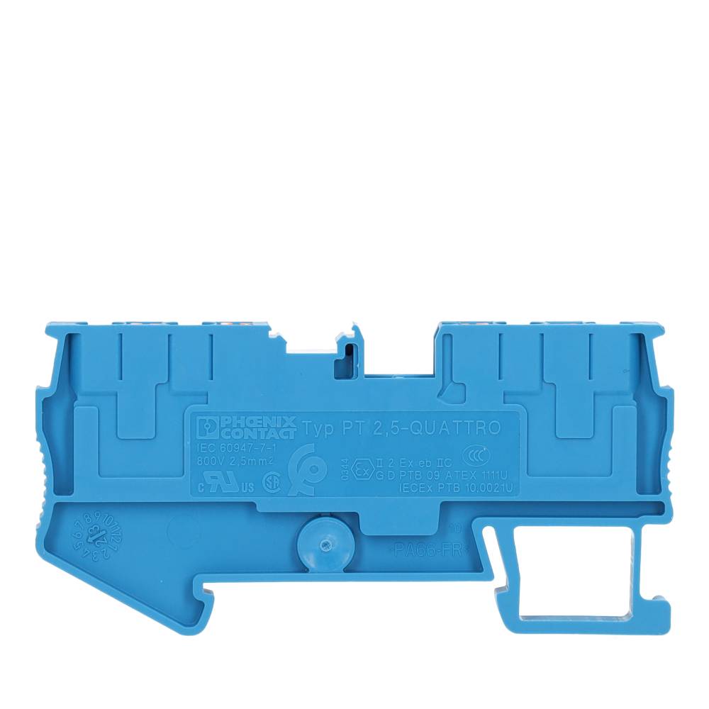 Miniatuur van Phoenix Contact rijgklem 4 klemposities met push-in aansluiting 2,5 mm² - blauw (PT 2,5-QUATTRO BU)