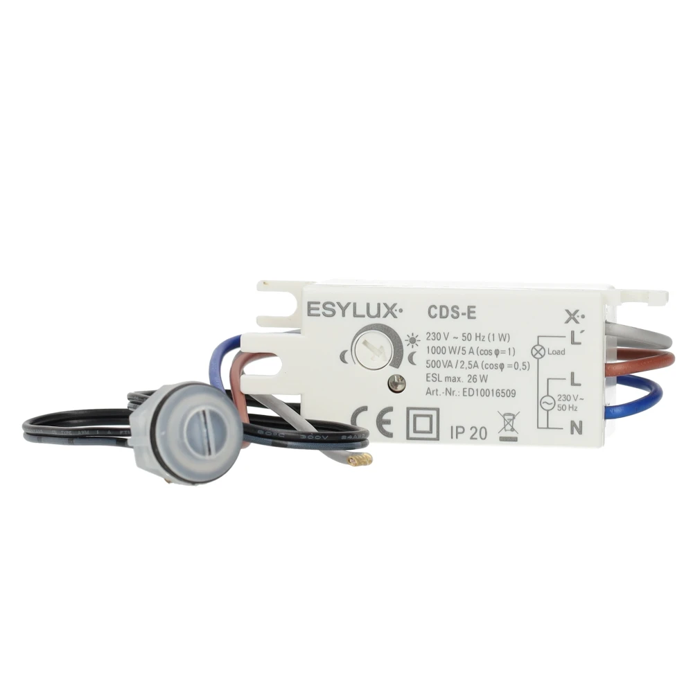Miniatuur van ESYLUX schemerschakelaar inbouw 230V 5-300Lux instelbaar (CDS-E)