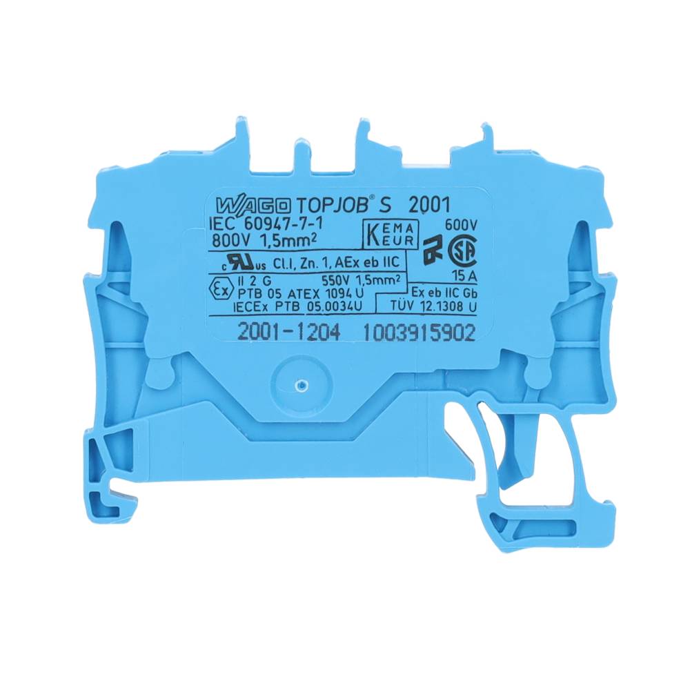 Miniatuur van Wago rijgklem 2-draads 2,5 mm blauw (2002-1204)
