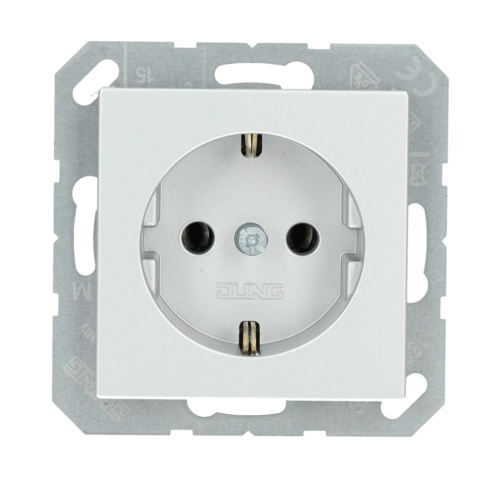 Miniatuur van JUNG A500 stopcontact met randaarde 1-voudig aluminium