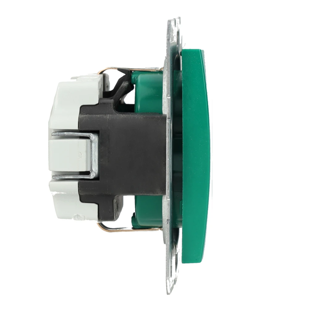 JUNG stopcontact met randaarde - AS/A range groen (A 1520 NBFKI GN)