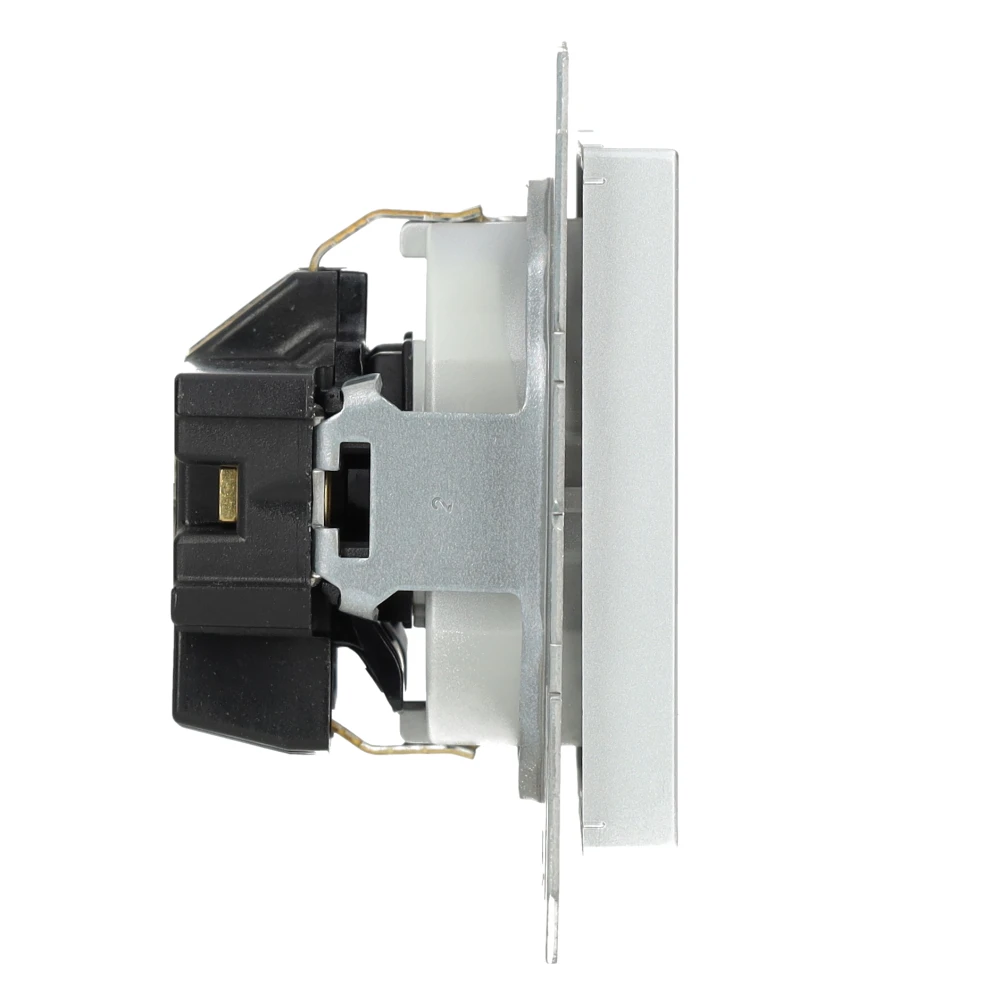 Miniatuur van JUNG A500 stopcontact met randaarde en kinderbeveiliging aluminium