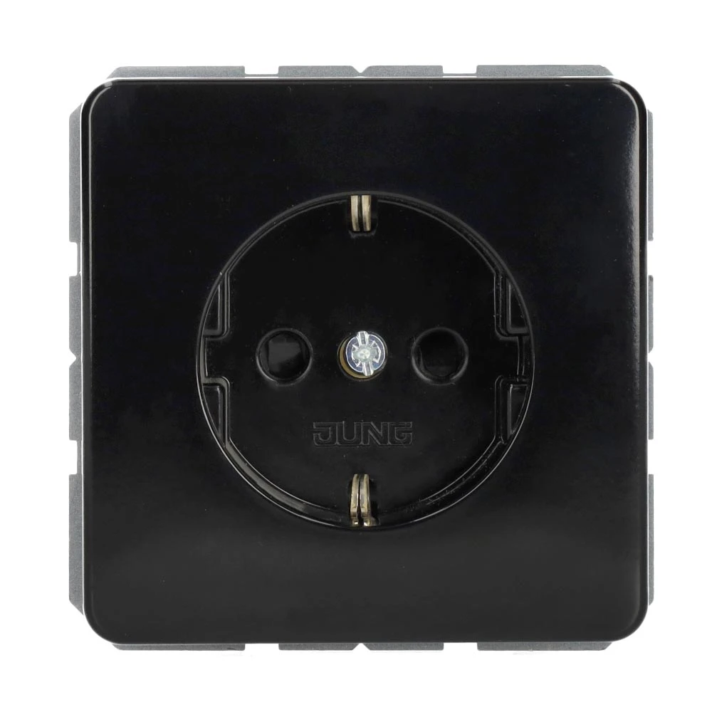 Miniatuur van JUNG CD500 wandcontactdoos 1-voudig zwart (CD1520NSW)