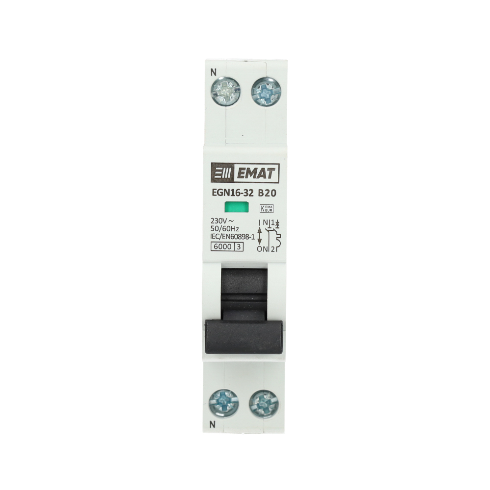 Miniatuur van EMAT installatieautomaat 1-polig+nul 20A B-Kar (85001006)