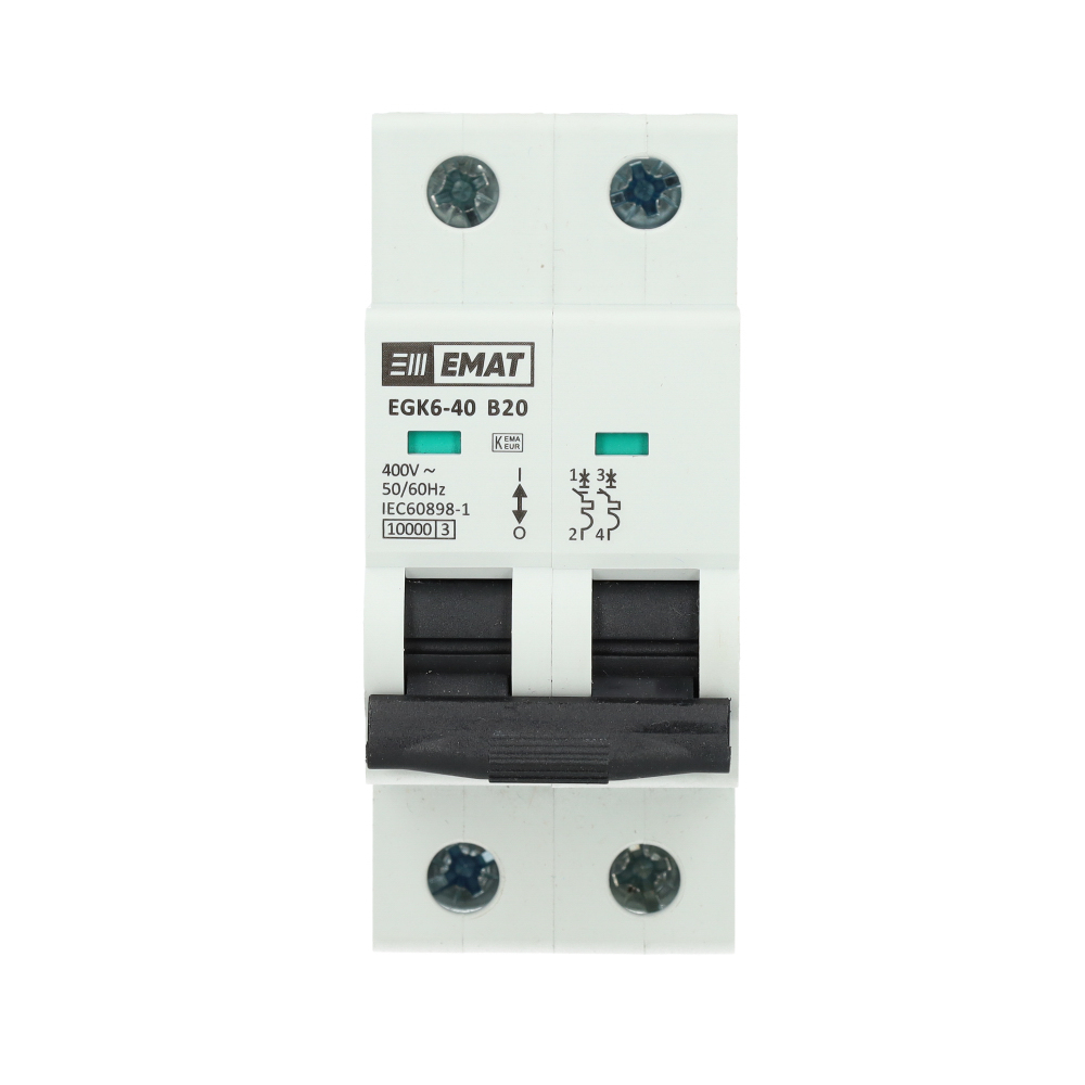 Miniatuur van EMAT installatieautomaat 2-polig 20A B-kar (85001016)