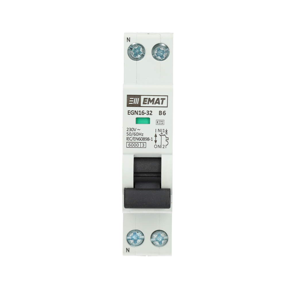 Miniatuur van EMAT installatieautomaat 1-polig+nul 6A B-kar (85001000)