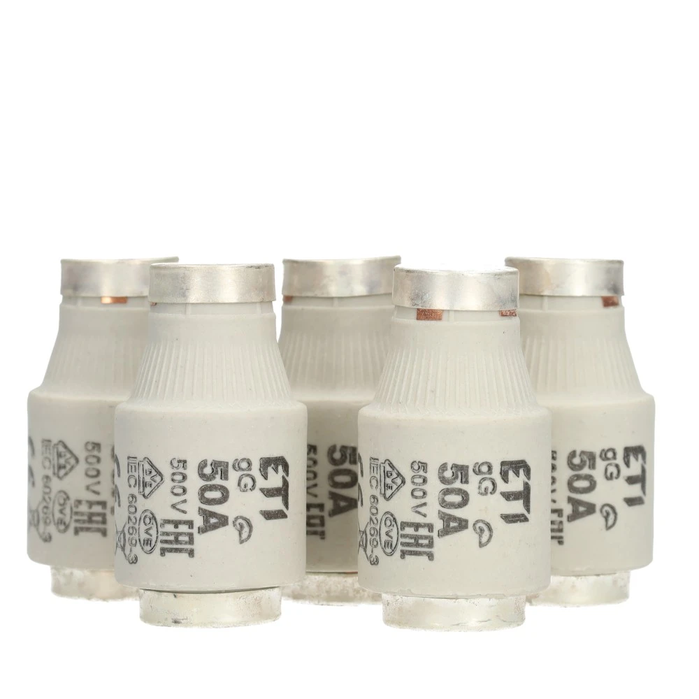 Miniatuur van ETI zekering 50A traag DIII per 5 stuks