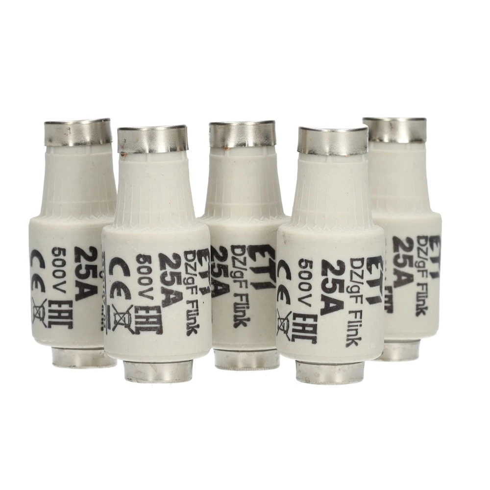 Miniatuur van ETI zekering 25A snel DII per 5 stuks