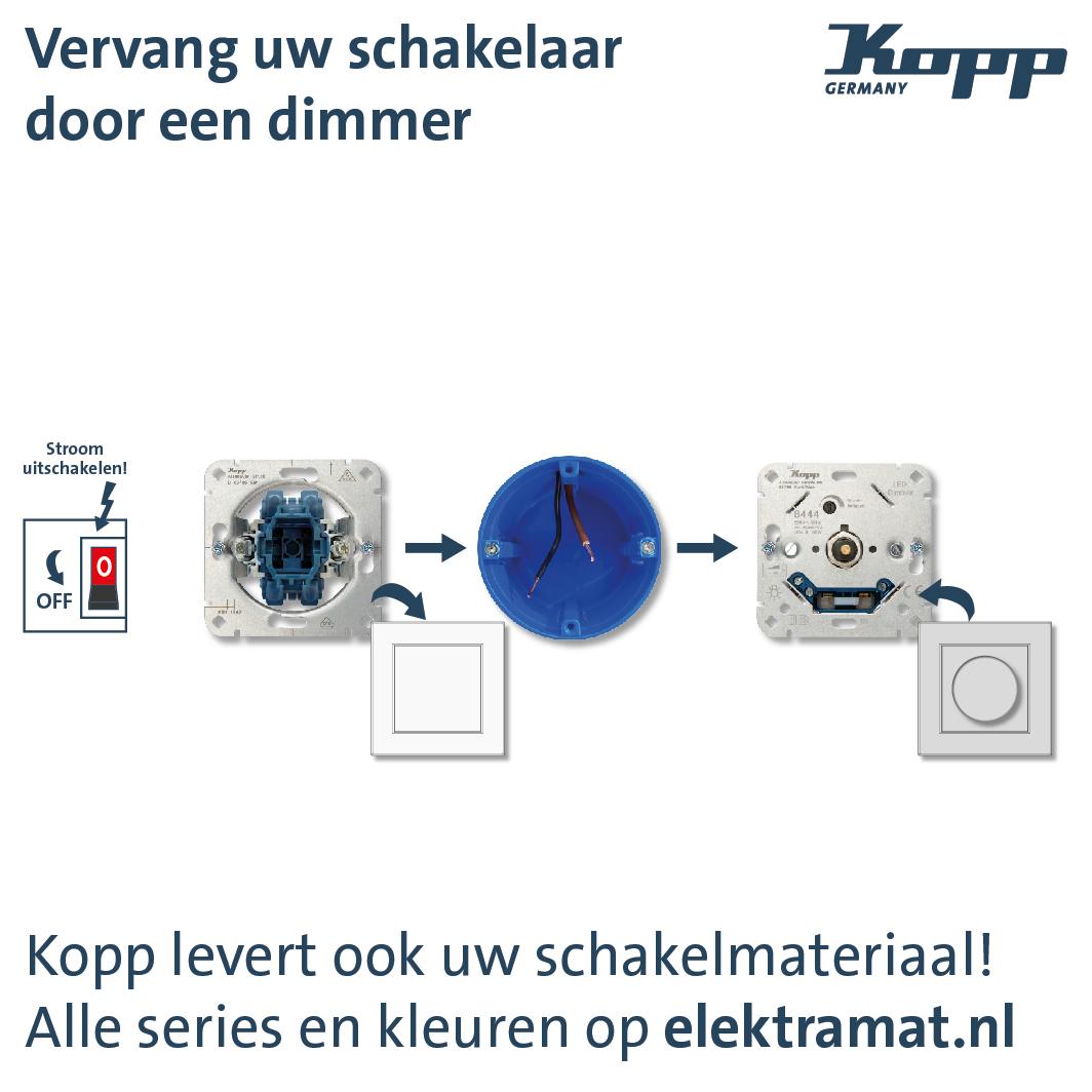 Miniatuur van Kopp universele LED dimmer 3-100W (844400008)