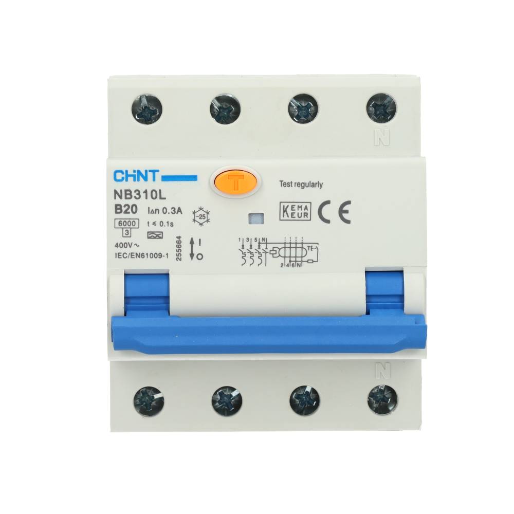 Chint aardlekautomaat 3-polig+nul 20A B-kar 300mA (2015B20300)