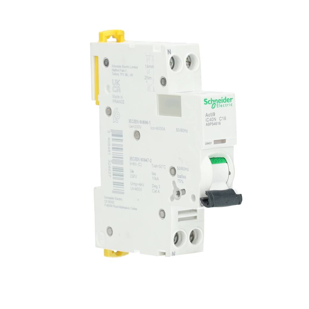 Miniatuur van Schneider Electric installatieautomaat 1-polig+nul 16A C-kar (A9P54616)