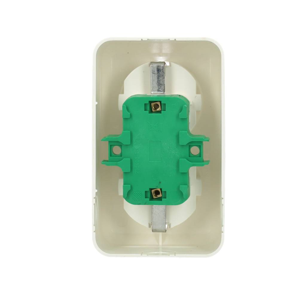 Miniatuur van Schneider Electric Contura opbouw 2-voudig wandcontactdoos met randaarde 16A 250V - arctic wit (395404)