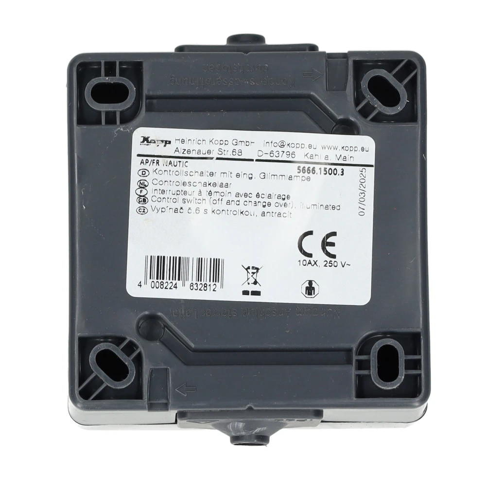 Miniatuur van Kopp Nautic controleschakelaar IP44 - antraciet (566615003)