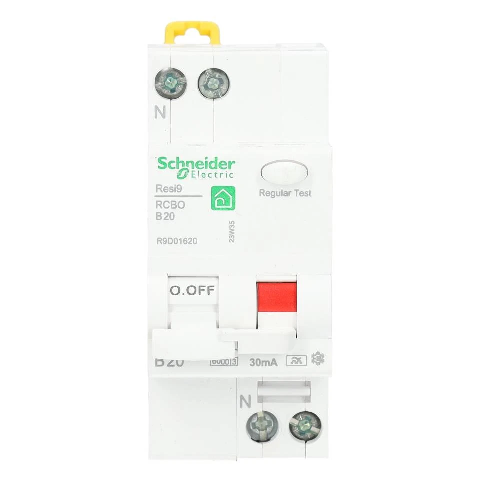 Miniatuur van Schneider Electric aardlekautomaat 1-polig+nul 20A B-kar 30mA (R9D01620)