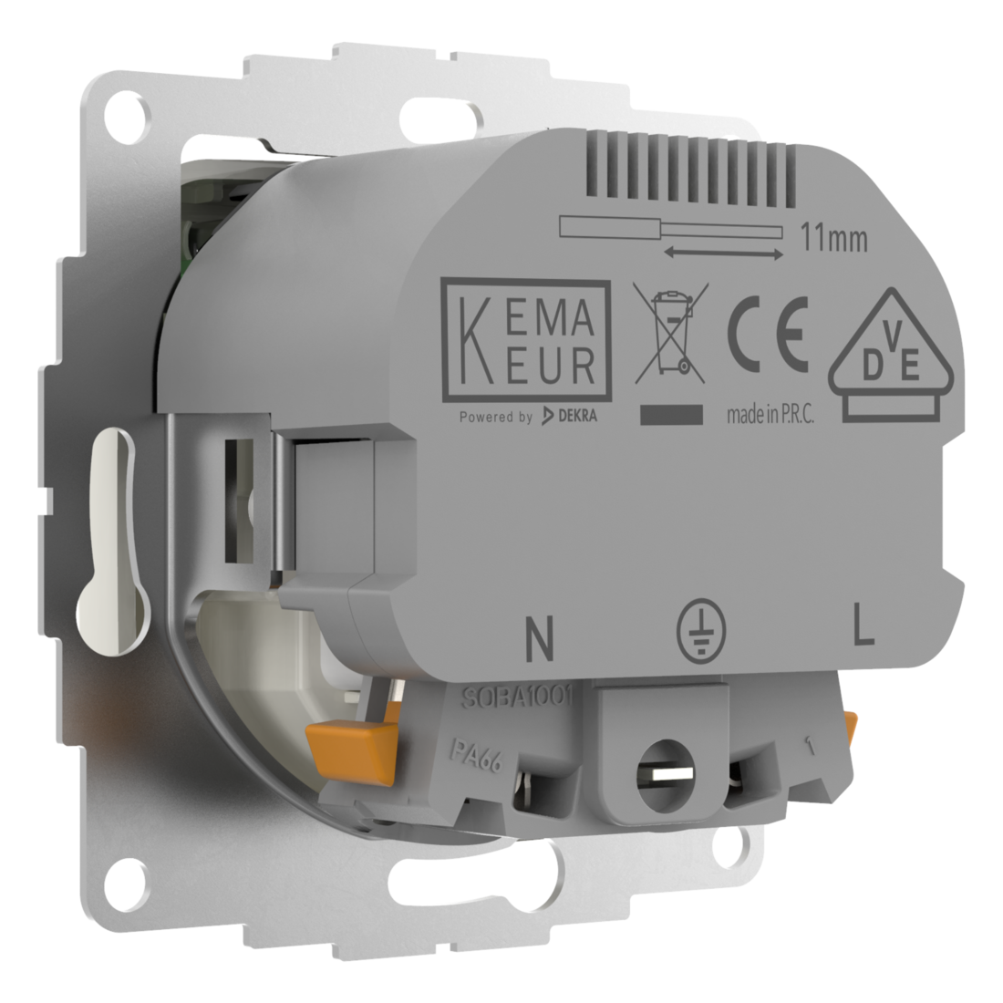 Miniatuur van 2USB universeel stopcontact met 2x USB 55x55 InCharge Pro SI EU 15W 3A (USB A + C) - wit glanzend (2U-449368)