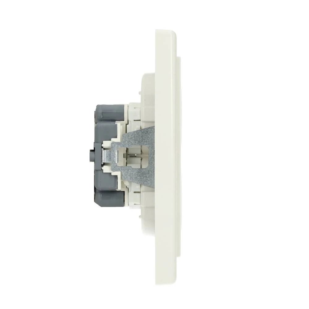 Miniatuur van Merten dubbel stopcontact met randaarde, kinderbeveiliging en afdekplaat - M-Smart polarwit (MEG2425-1419)