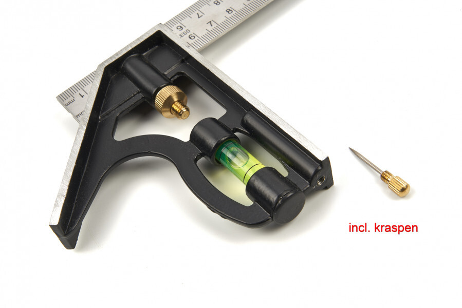 Miniatuur van HBM verstelbare combinatie winkelhaak met libel 30cm (10170)