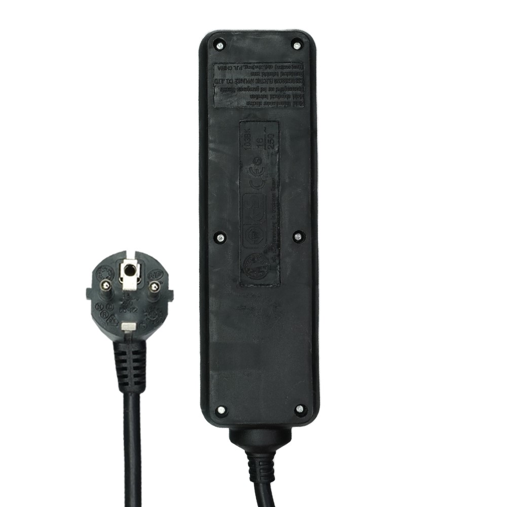 Miniatuur van EMhub stekkerdoos met schakelaar zwart 3-voudig 5 meter (4087037)