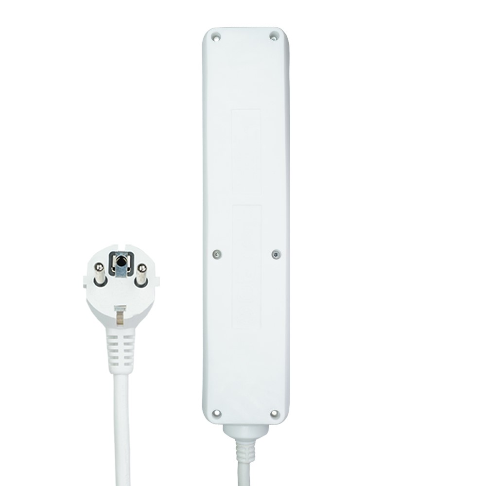 Miniatuur van EMhub stekkerdoos met schakelaar wit 4-voudig 3 meter (4087042)